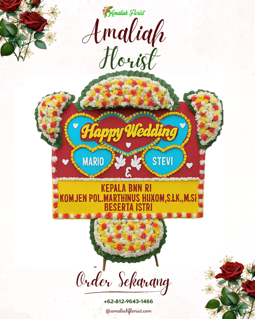 Papan Bunga Pernikahan Paninggaran